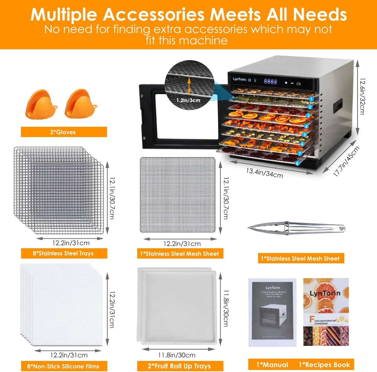 700W 8 Trays Food Dehydrator Machine N73783