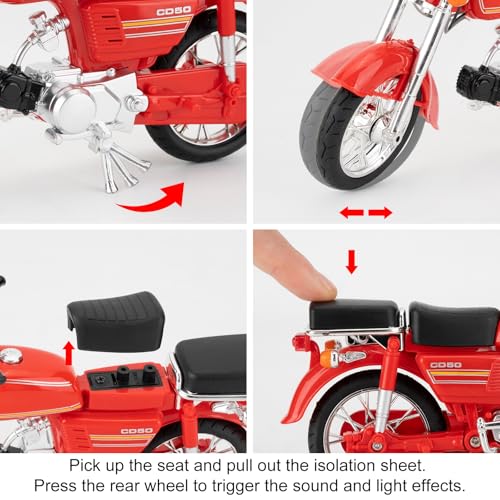 1:10 Green Motorcycle Toy Car U811