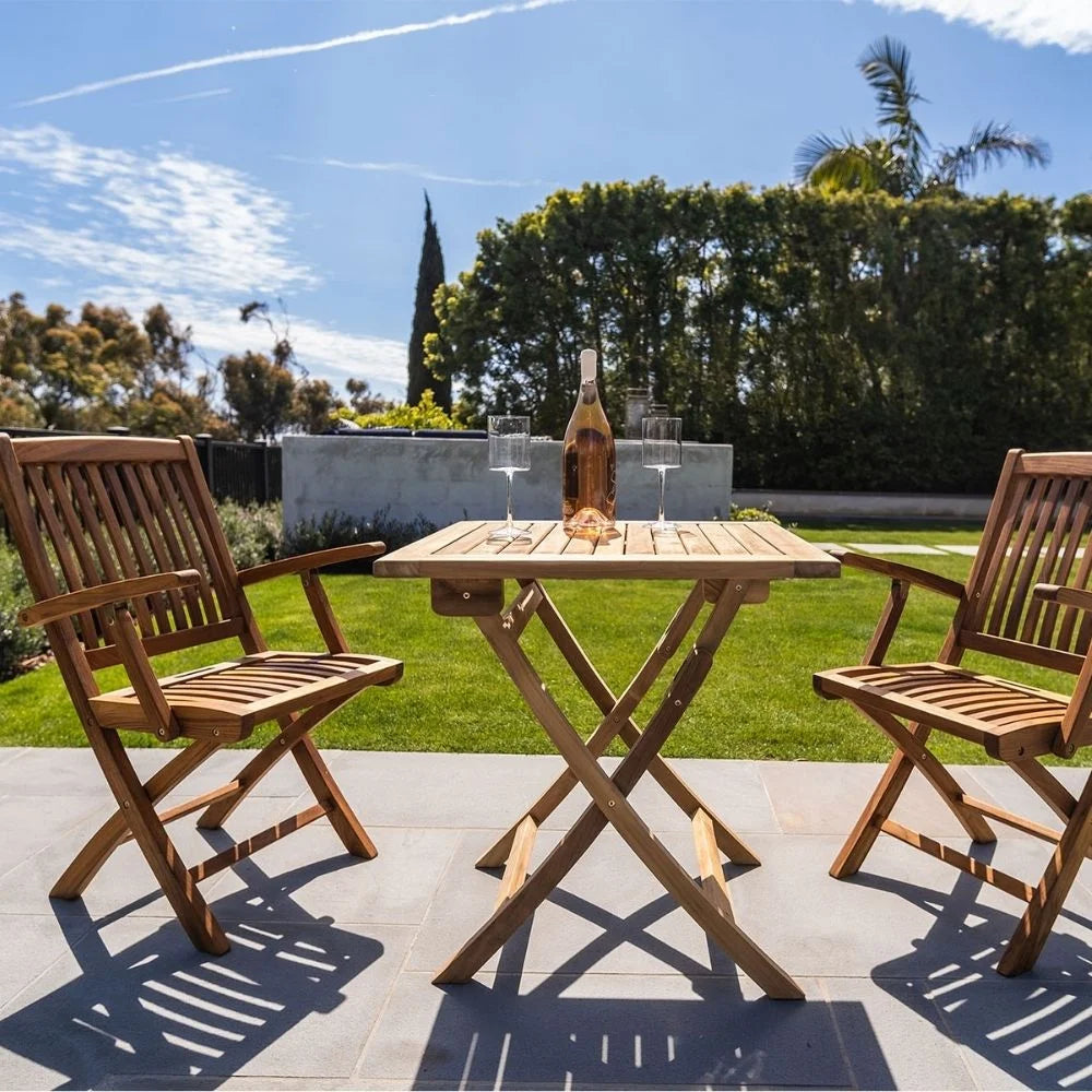 Brown Folding Chair with Arm Rests R961694