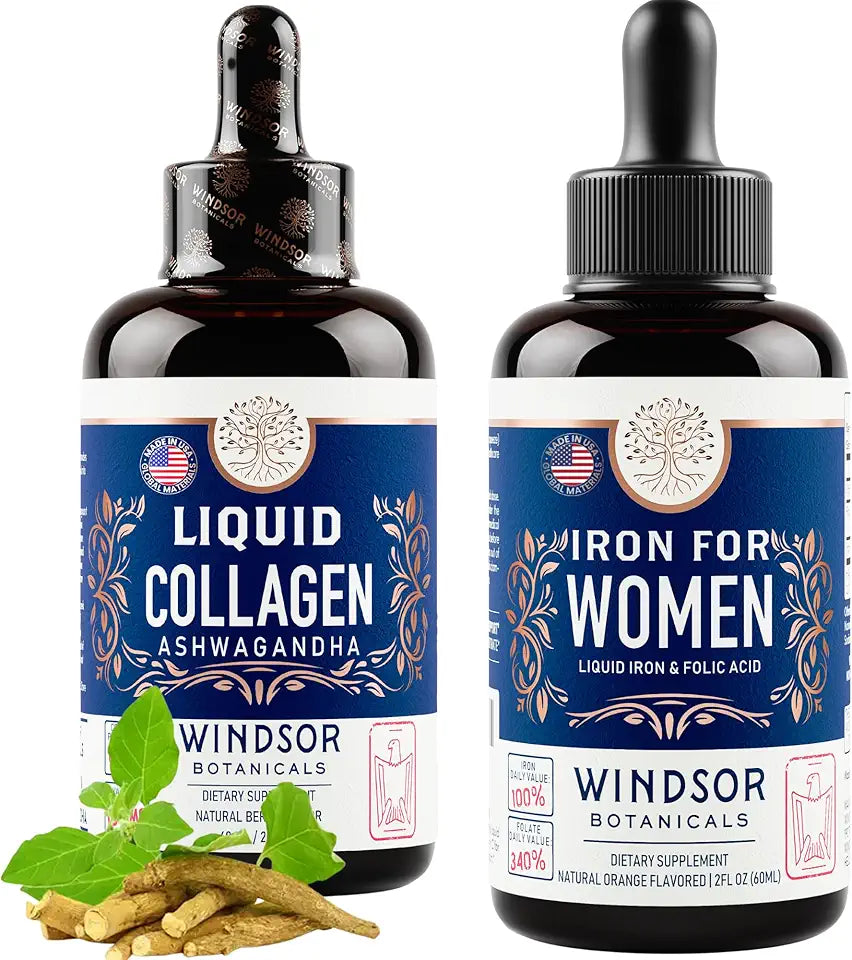 Liquid Collagen Ashwagandha and Iron Liquid U49792