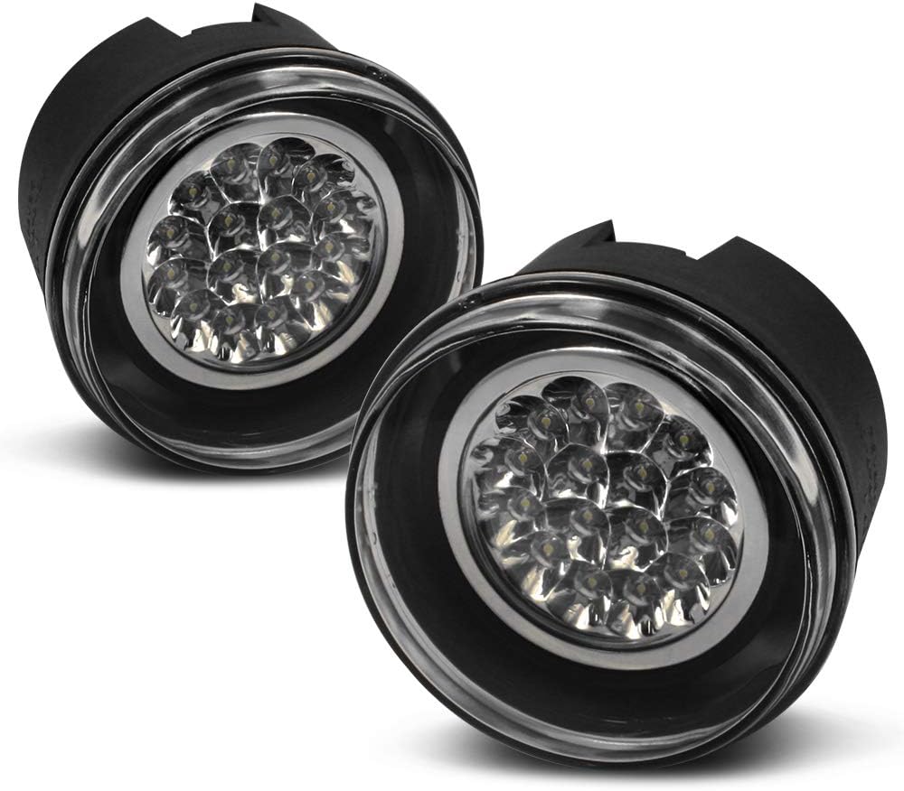 Full LED Fog Lights Lamps Assembly Driver+Passenger E435