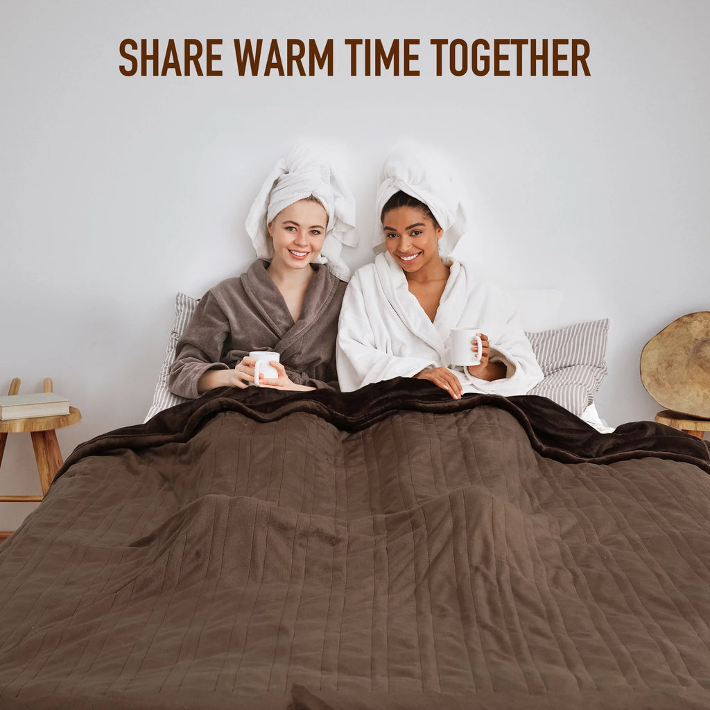 Brown Queen Size Electric Heated Blanket Z46747