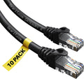 20-Pack Cat6 Patch Cable 7 Feet Black Y7183