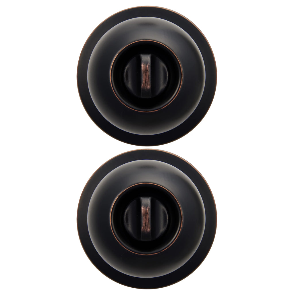 Keyed Entry Ball Style Doorknob Oil-Rubbed Bronze Twin Pack D7850
