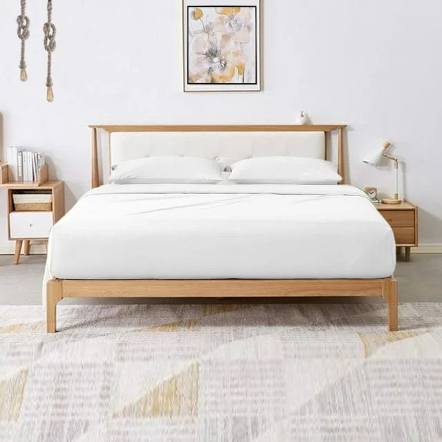 100% Egyptian Cotton 400-Thread Count 4-Pc White King Sheet Set B209