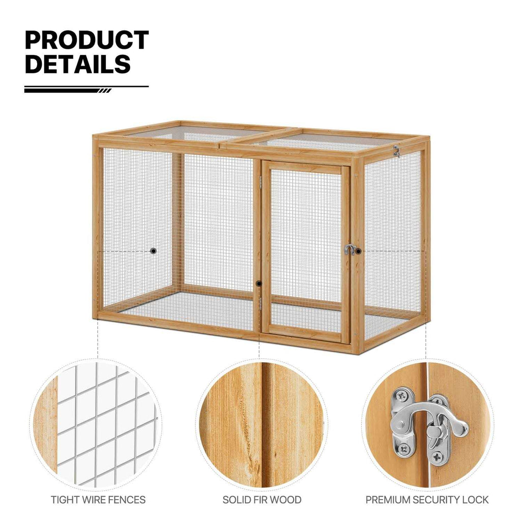 Chicken Cage Rabbit Hutch Bunny Pen with Openable Roof S5129