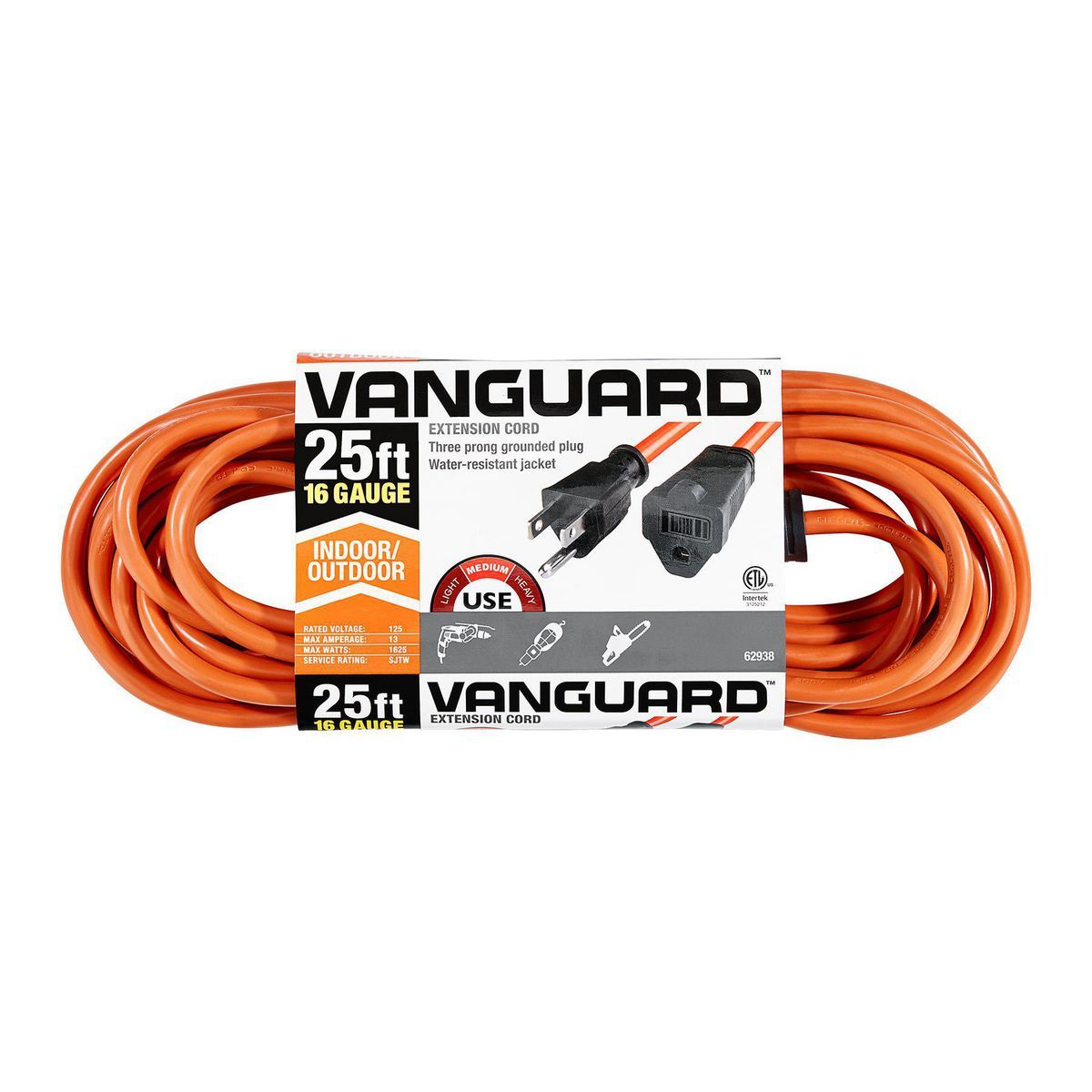 25 ft. 16/3 Gauge Indoor/Outdoor Extension Cord, Orange S526