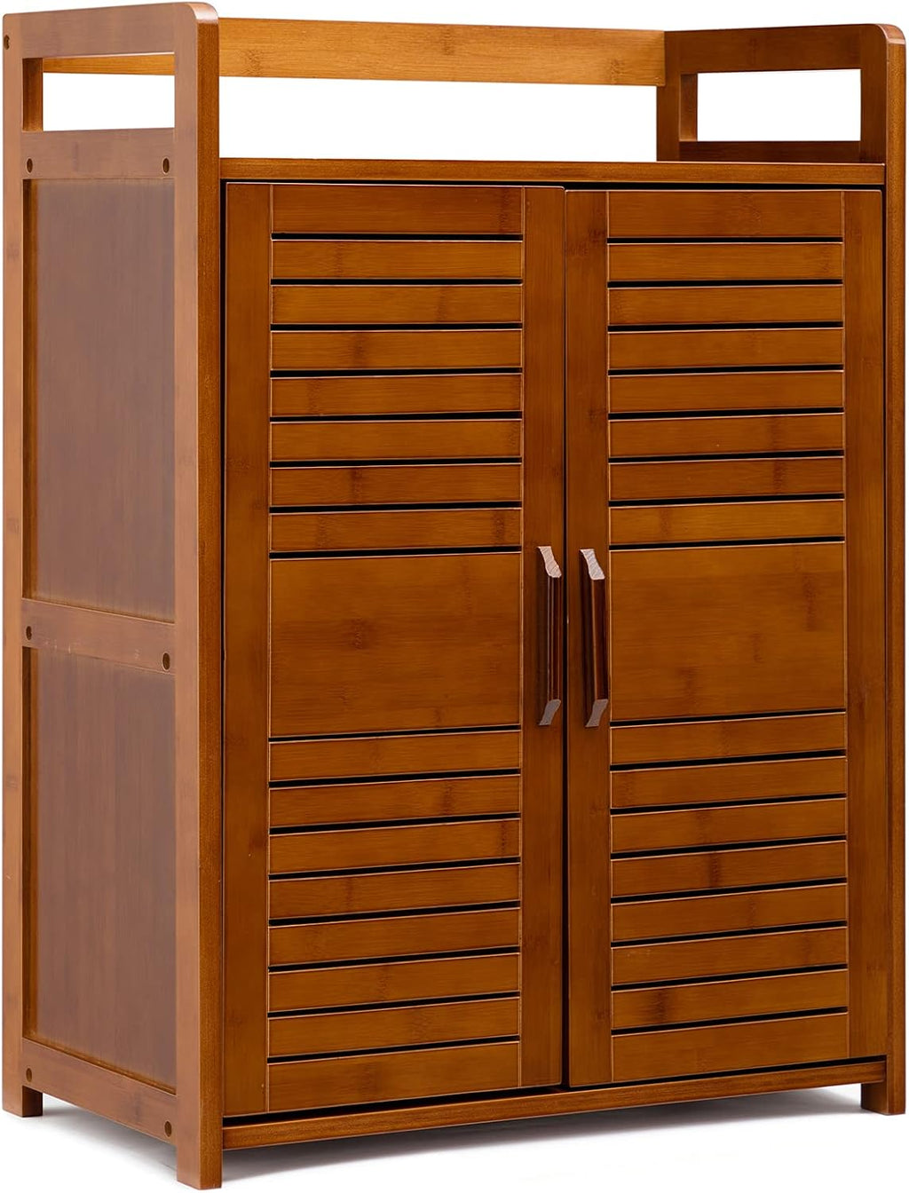 Bamboo Floor Storage Cabinet with 2 Doors Y597680