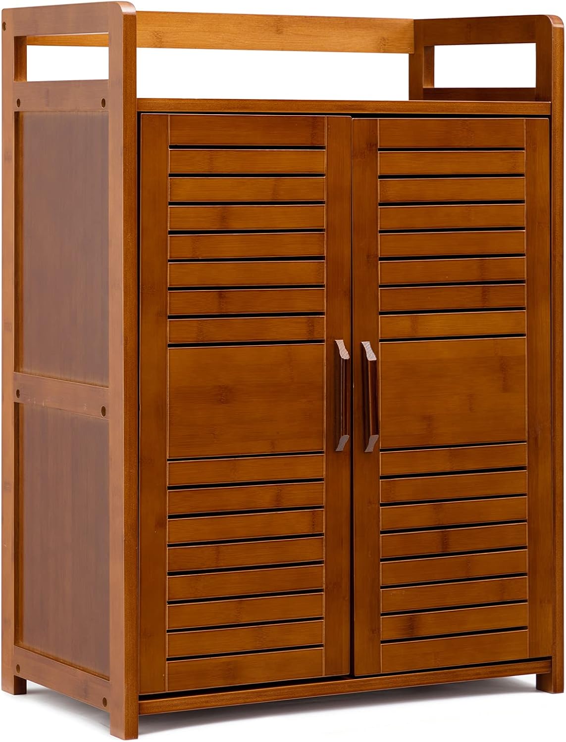 Bamboo Floor Storage Cabinet with 2 Doors Y597680