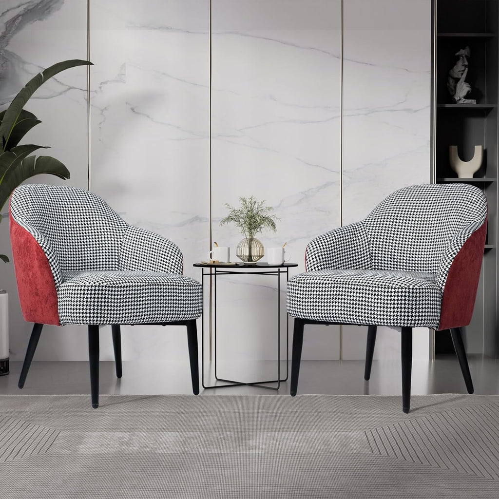 Houndstooth Upholstered Accent Chair S4573