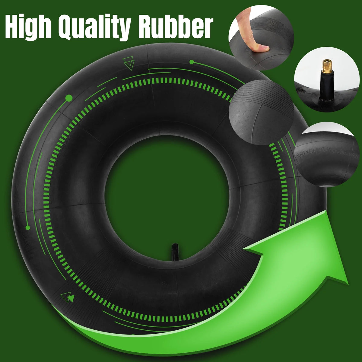 4.80/4.00-8 Replacement Tire Inner Tubes with TR-13 Straight Valve Stem, 2 Pack R500719