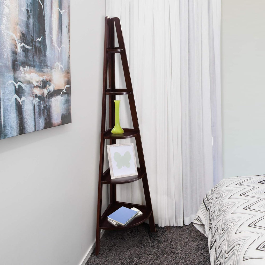 5-Shelf Corner Ladder Bookcase Q8661