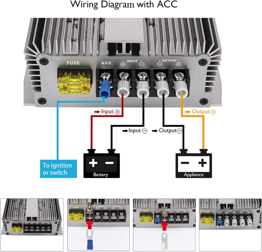 600W Voltage Reducer DC 48V 60V 72V to 12V 50A Waterproof Buck Converter P69892