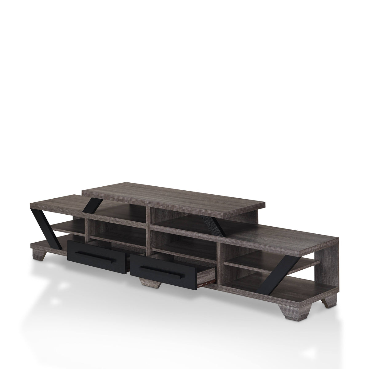 82x22 2 Drawer Open-Shelf TV Stand X1630