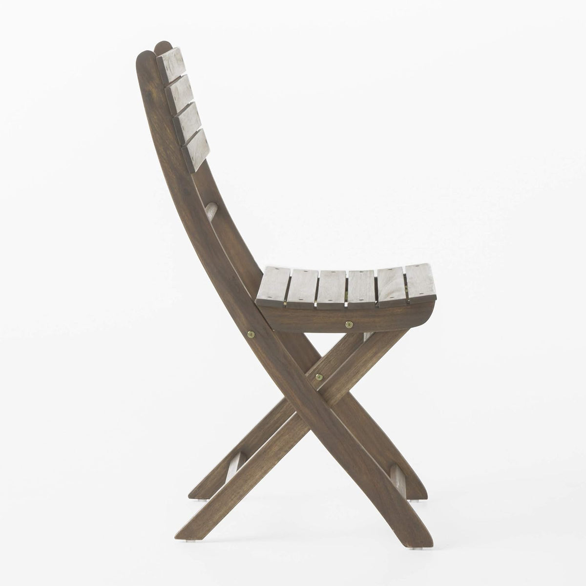 Acacia Wood Foldable Dining Chairs, 4-Pcs Set, Grey Finish G6663