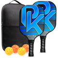 Pickleball Paddles Graphite Fiber Set with 4 Balls and Backpack K945