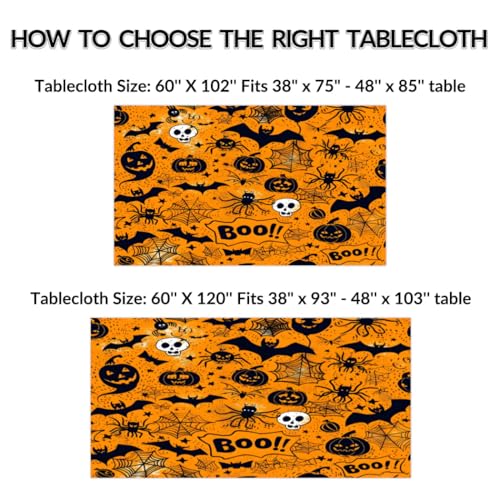 Skull Skeleton Rectangle Table Cloth 60 x 120 inch Fabric Tablecloth E2064