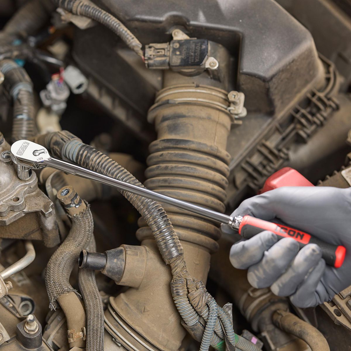 1/4 in. Drive 12-1/2 in. Extra-Long Ratchet with Comfort Grip I521235
