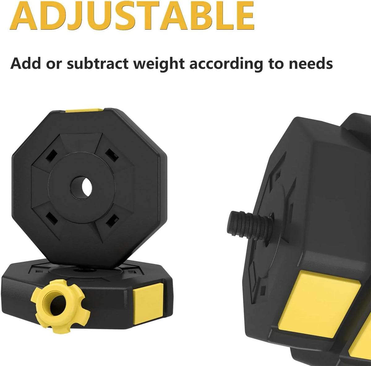 Adjustable Dumbbells Set 55LB 66LB 3 in 1 N363
