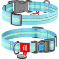Glow in the Dark Nylon Dog Collar Blue U91971