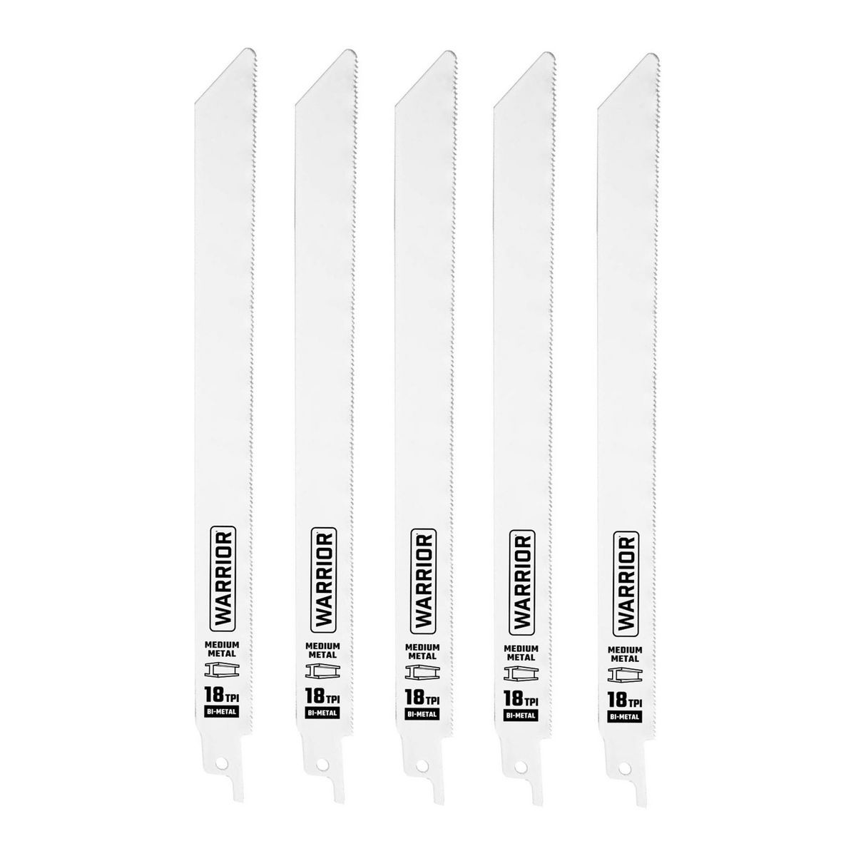 9 in. 18 TPI Bi-metal Reciprocating Saw Blades, 5 Pack D5699