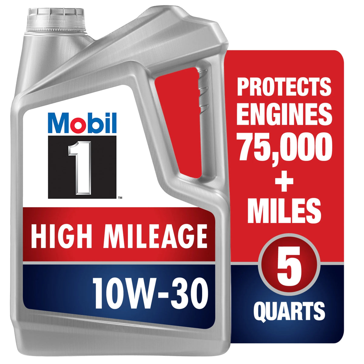 High Mileage Full Synthetic 10W-30 Motor Oil 5 Quart S41016