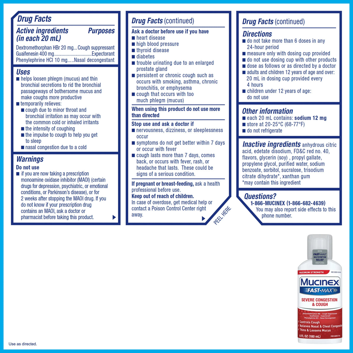 Cold and Flu Liquid Medicine, 6 fl oz M724
