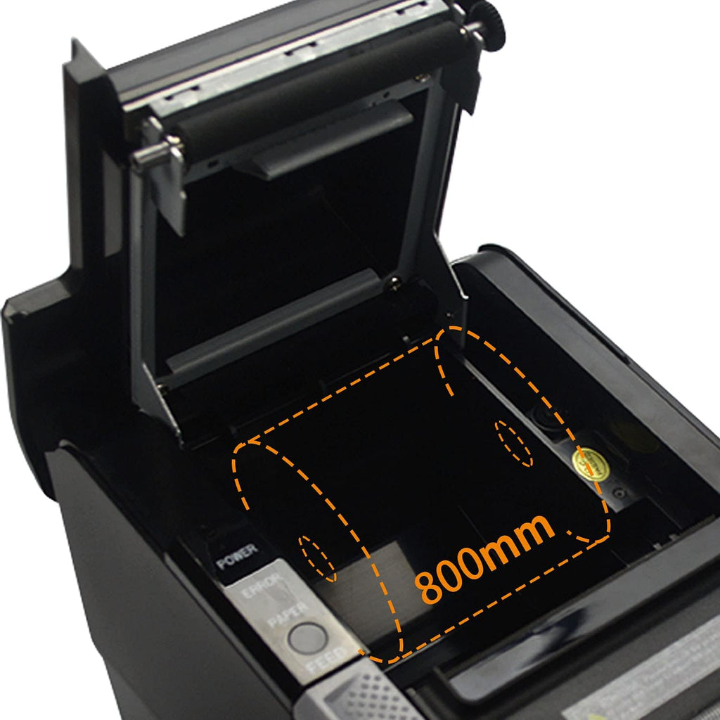 Commercial Direct Thermal Receipt Printer Auto Cutter USB Serial Ethernet 80MM B599536