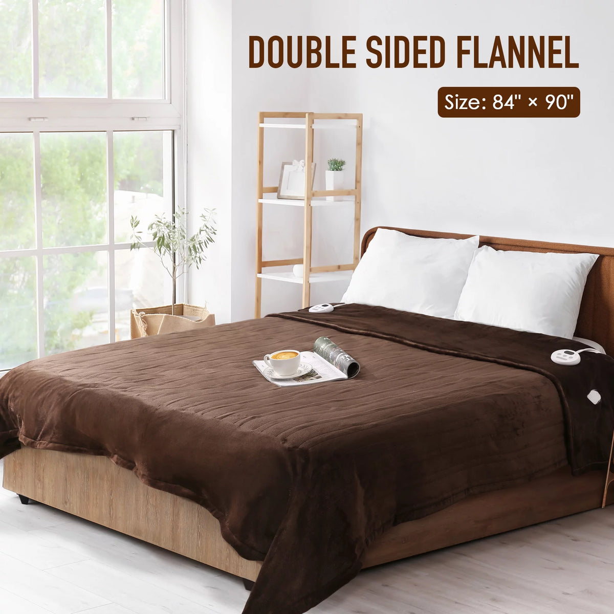 Brown Queen Size Electric Heated Blanket Z46747