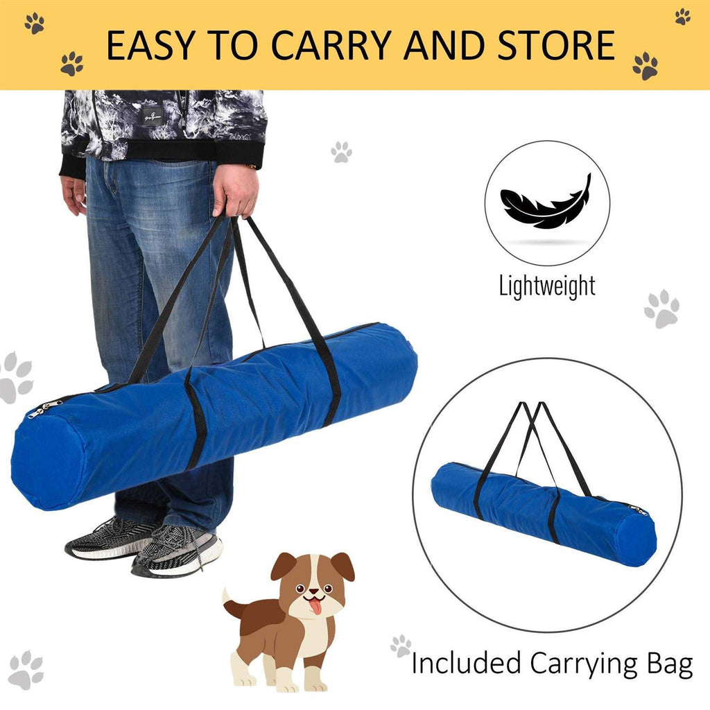4 Piece Dog Agility Equipment with Adjustable Height Jump Bars W82224