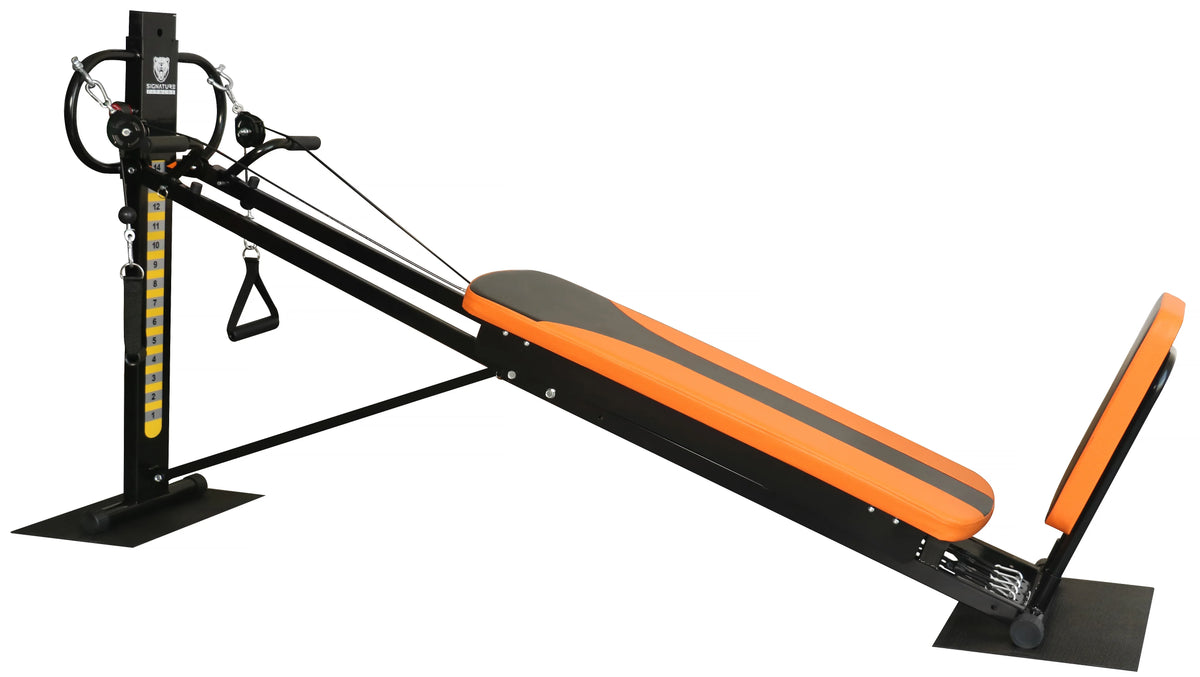 Home Gym System Workout Station with Resistance Bands and Floor Mats C118