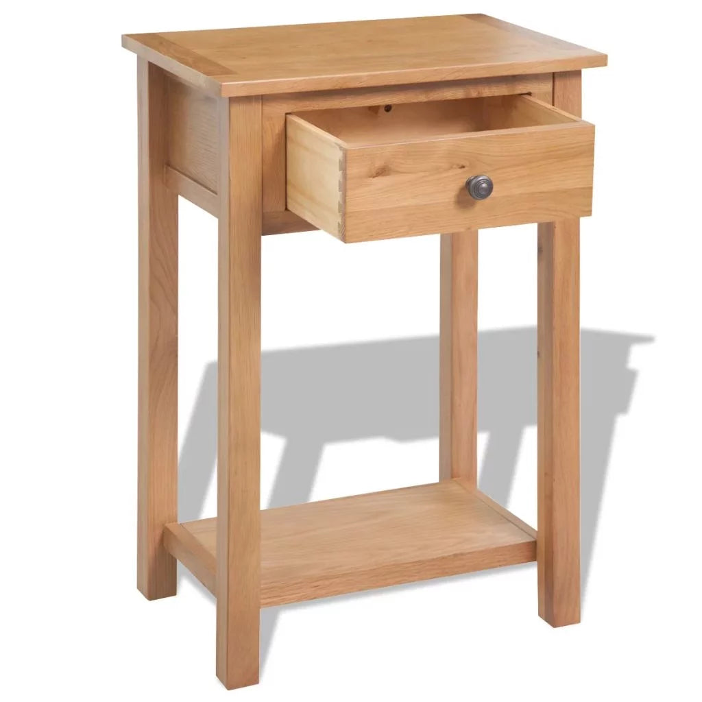 Solid Oak Wood Console Table H492428