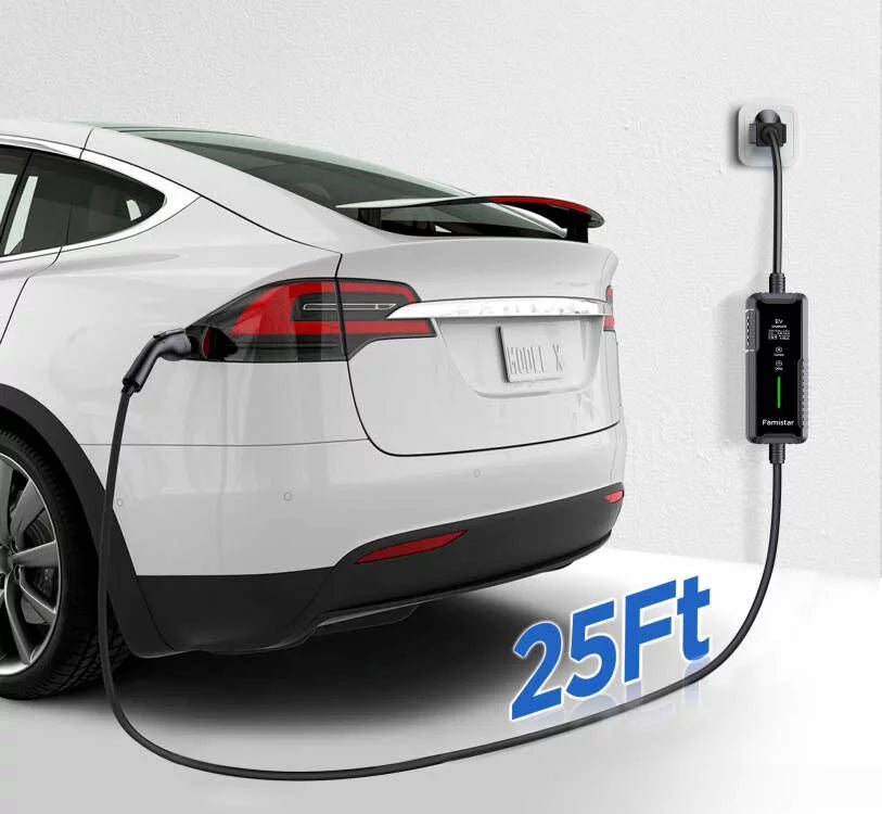 16Amp 110-240V Portable J1772 Electric Car Charger with 25ft Cord K603