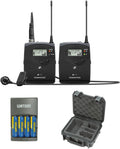 Wireless Microphone System with Lavalier Mic and Waterproof Case M109