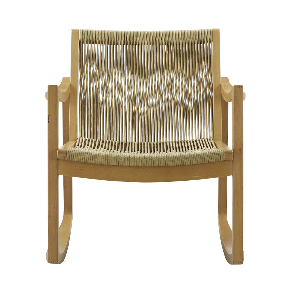 Natural Woven Rope Beechwood Rocking Chair B86250