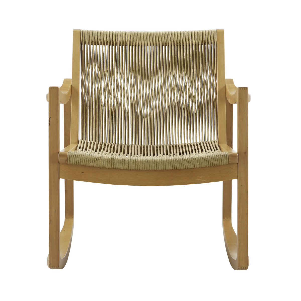 Natural Woven Rope Beechwood Rocking Chair B86250