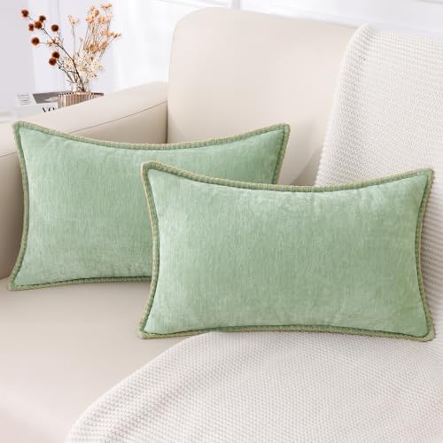 Christmas Chenille Soft Throw Pillow Covers 18x18 Set of 2 J779