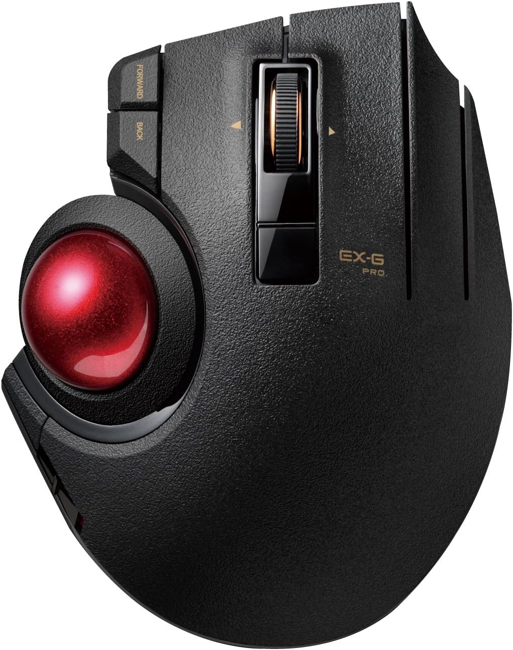 Wired Wireless Bluetooth Thumb-Operated Trackball Mouse, 8-Button Optical Mouse, Black L930234