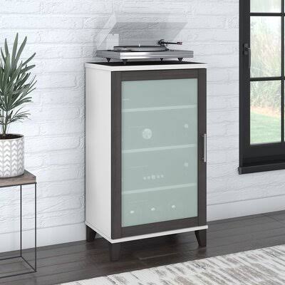 Storm Gray/White Accent Cabinet U798