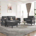 Dark Gray Convertible Sectional Sofa with Storage Ottoman N308862