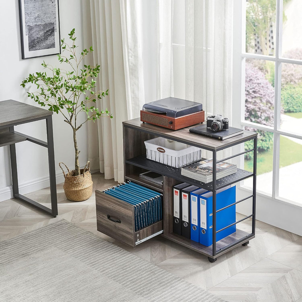 Industrial File Cabinet with Wheels U37501