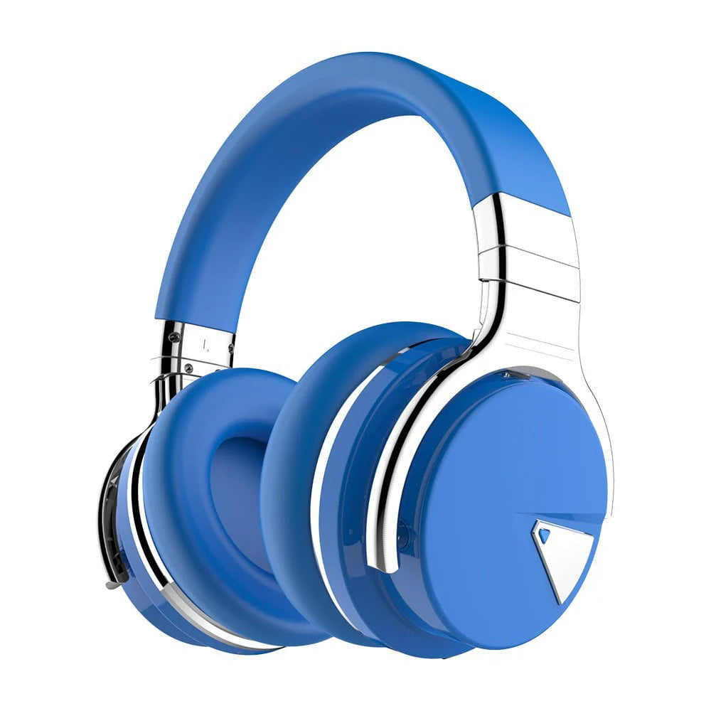 Active Noise Cancelling Bluetooth Headphones with Mic Deep Bass Wireless Over Ear Black X163419