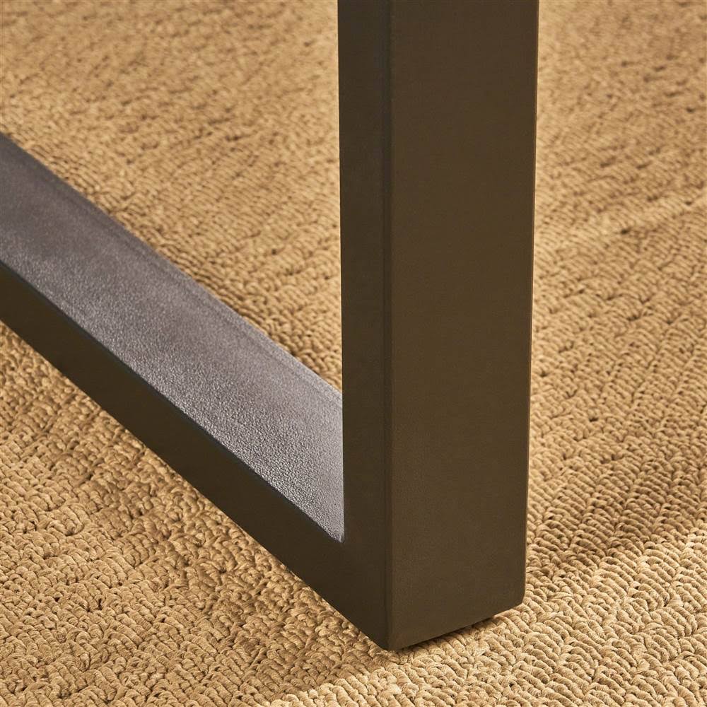 Black Acacia Wood and Iron Outdoor Dining Table Z307
