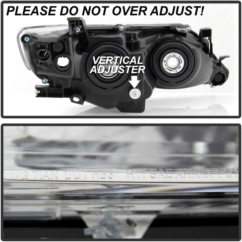 Chrome Housing Projector Headlights Assembly Replacement Left+Right E937