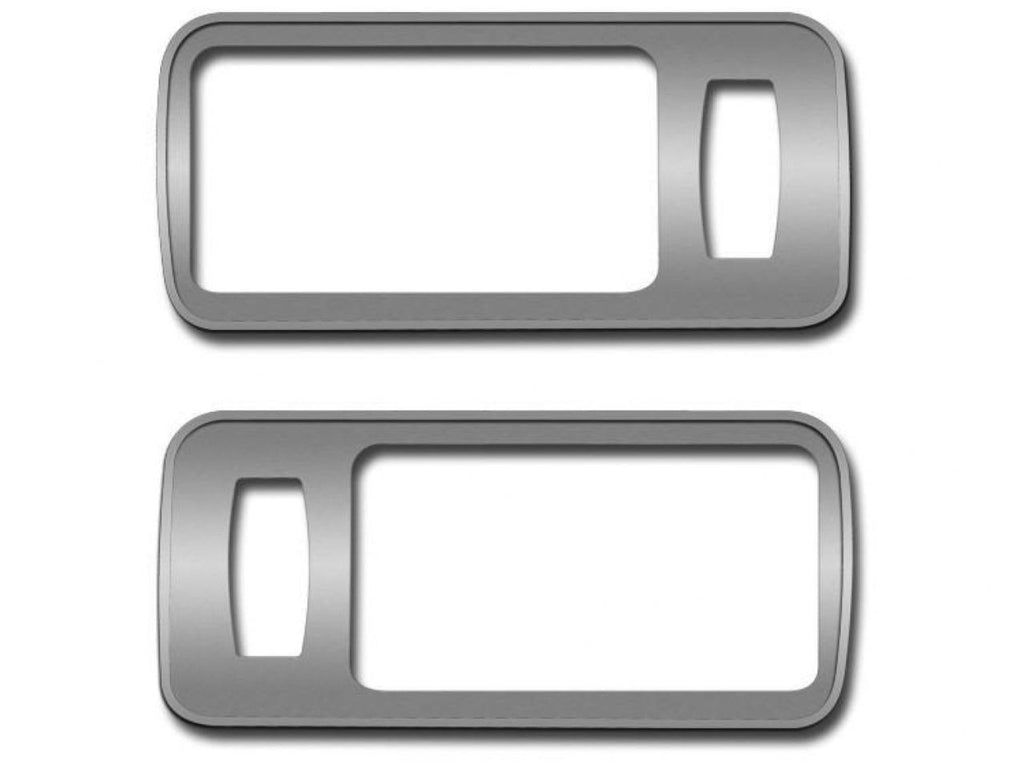 Mustang Interior Door Handle Trim Plates Brushed Stainless Steel Pair F4990