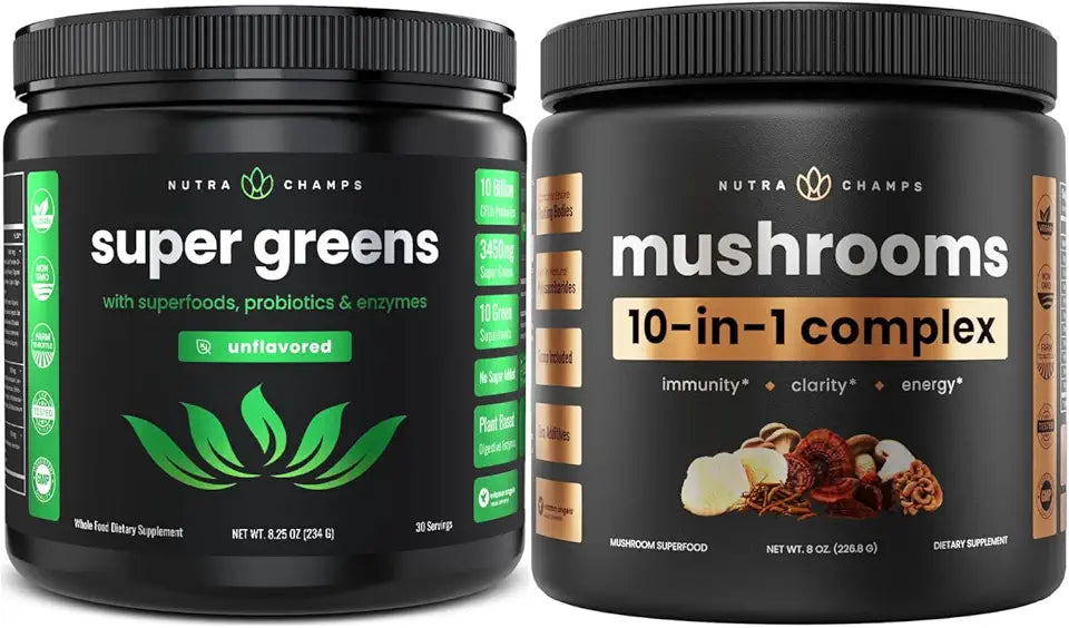 Super Greens Unflavored & Super Mushrooms I2229