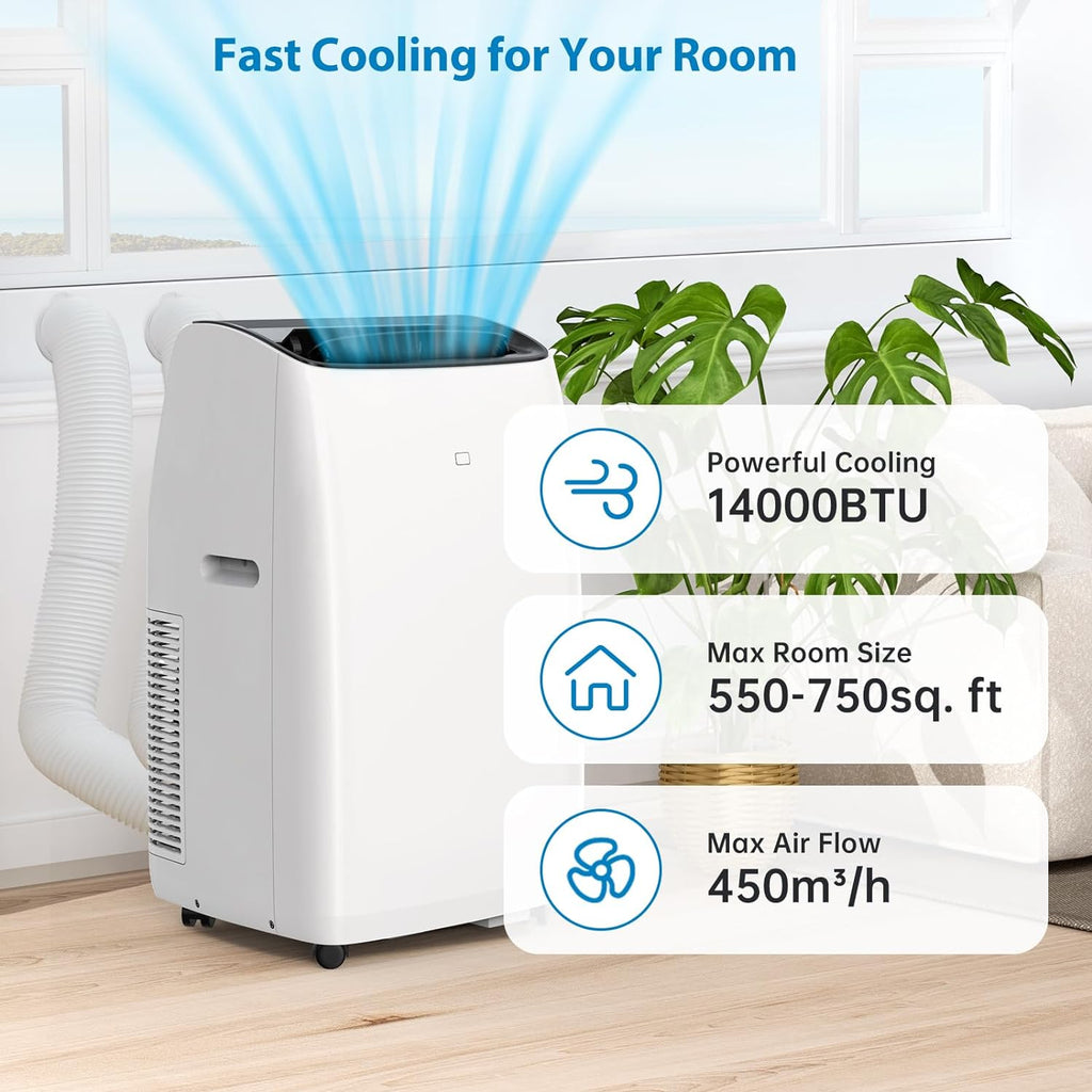 14000 BTUs Inverter Portable Air Conditioner and Heater Y533