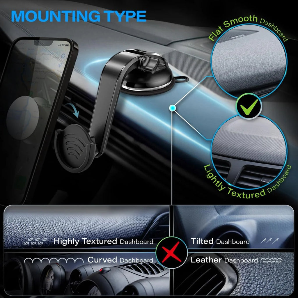 Suction Cup Phone Holder with 360 Rotation - Black M4348