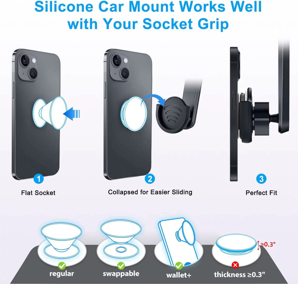 Suction Cup Phone Holder with 360 Rotation - Black M4348
