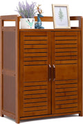 Bamboo Floor Storage Cabinet with 2 Doors Y597680